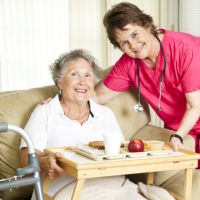 hospice patient and hospice volunteer